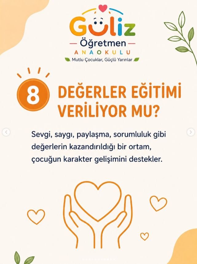 Anaokulunda değerler eğitimi