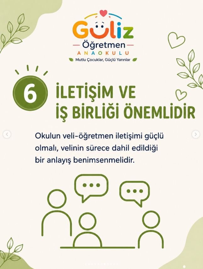 Anaokulunda veli iletişimi ve iş birliği